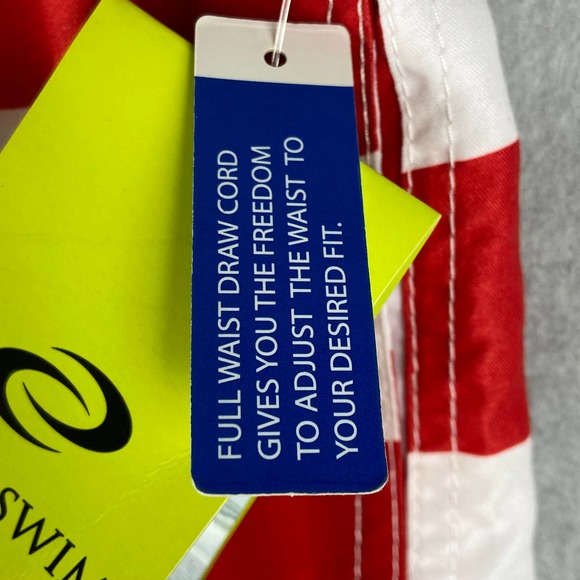 Exist Swim Men's XXL Swim Trunks American Flag Print 3 Pocket Drawstring NEW - Picture 9 of 11